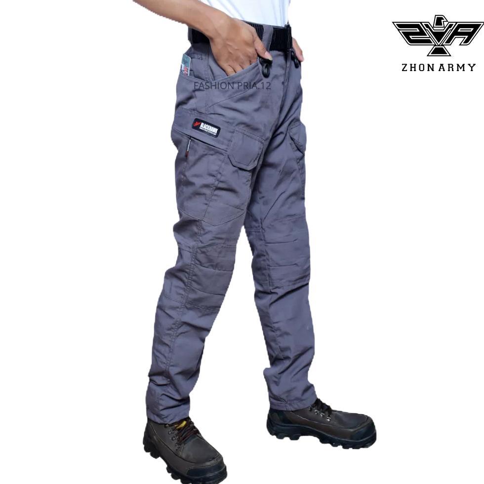 ORIGINAL ZHON ARMY CELANA PDL CARGO TACTICAL PANJANG OUTDOOR GREY