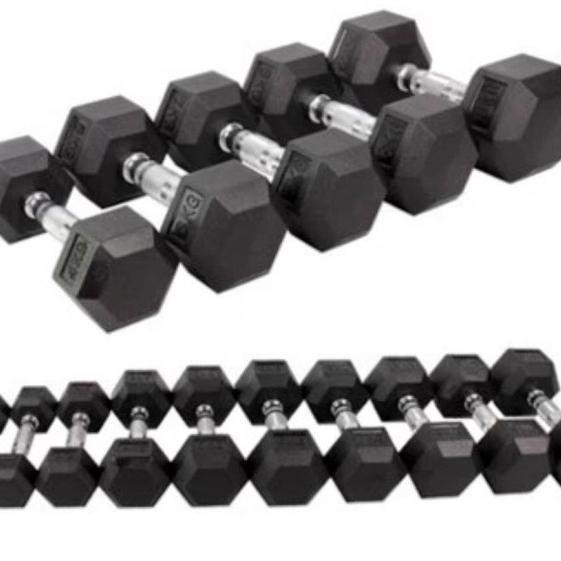 PAKET DUMBELL RACK & HEXA DUMBELL 2.5kg - 25KG