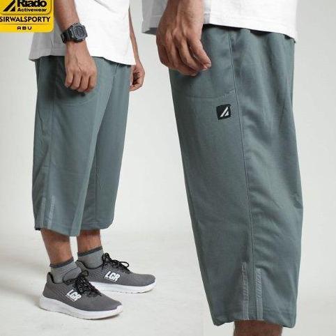RIADO Activewear Celana Sirwal Sporty RIADO Celana Olahraga Pria Muslim 3/4 Bahan Lotto Nyaman & Ela