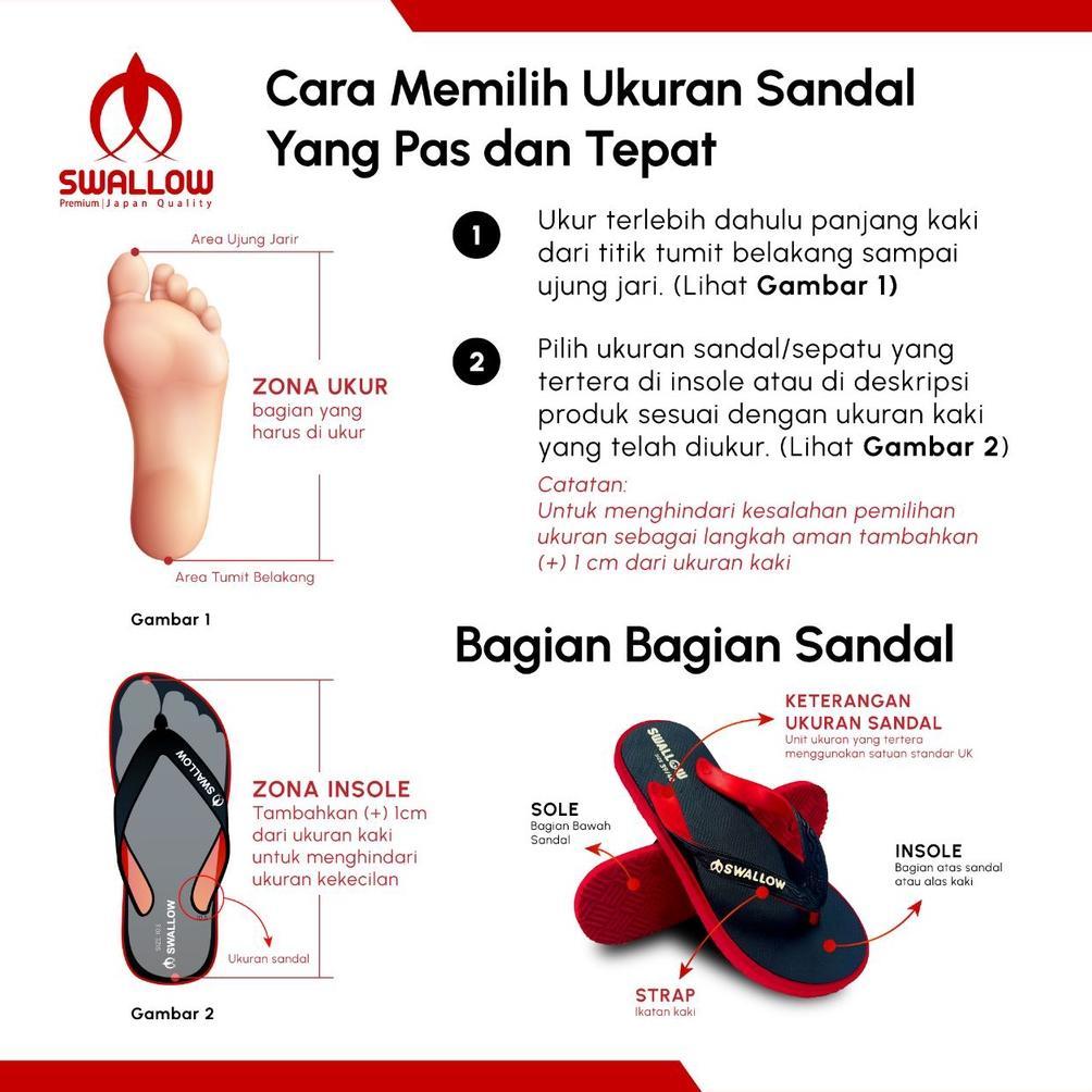 Flash Sale Sendal Jepit Swallow Black Pearl M01 (All Black) - Sandal Japit M01 Swallow Hitam Aksen W