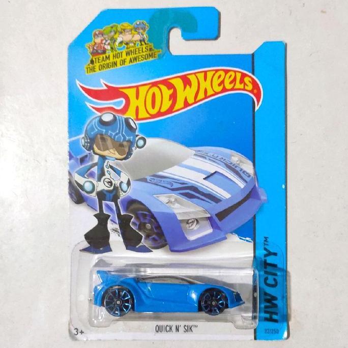 Hotwheels Hot Wheels Quick N Sik biru muda 2014 HW City