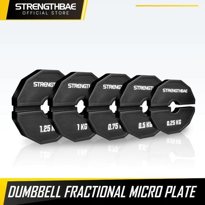 Dumbbell Fractional Micro Plate STRENGTHBAE Plat Beban Dumbel 0,25kg 0,5kg 0,75kg 1kg 1,25kg