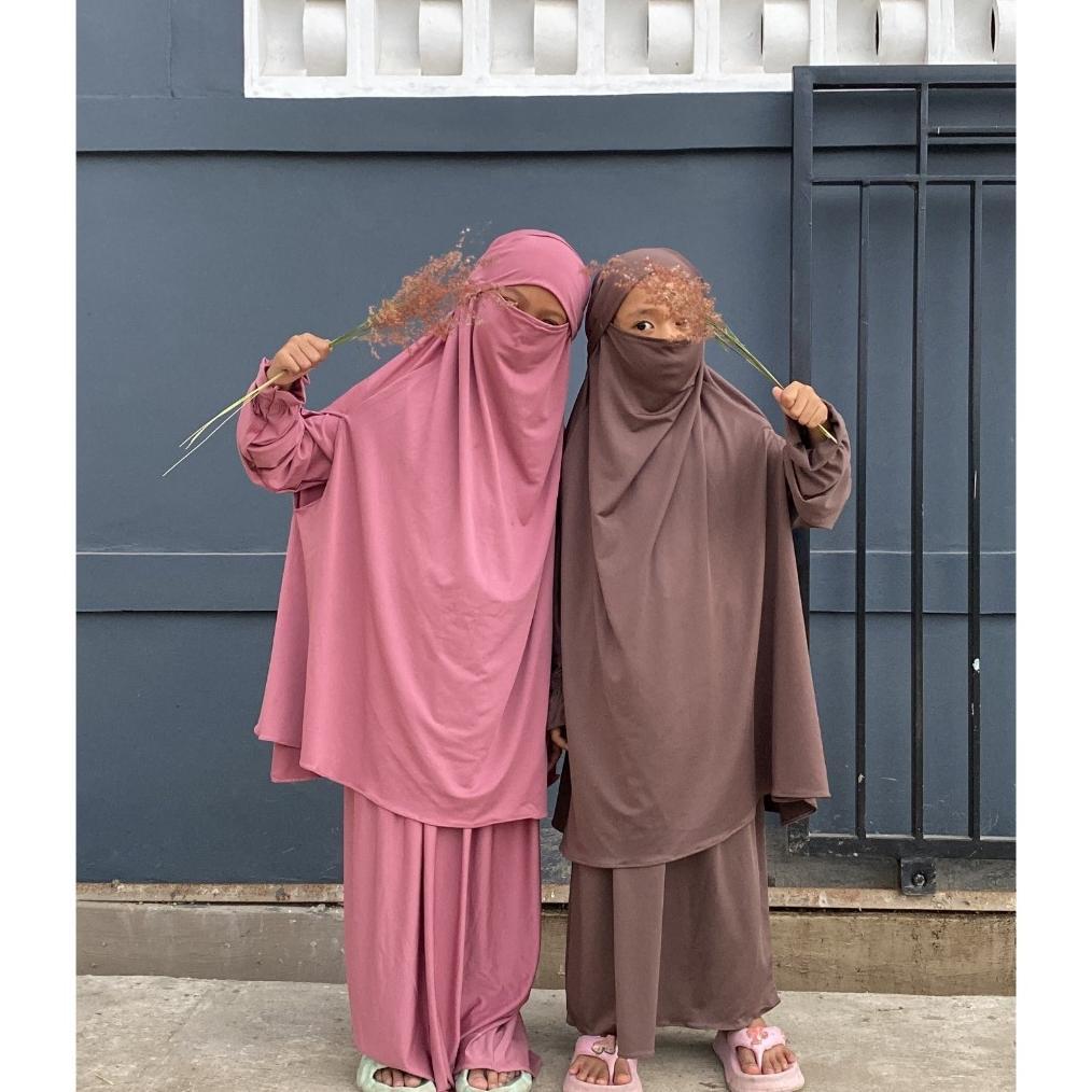 Promo Gamis Anak Perempuan Syar'I Cadar Set Usia 1-11 Tahun