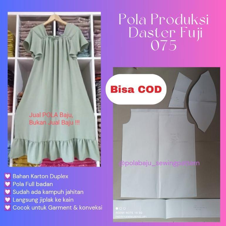 NEW PORODUK POLA DASTER FUJI 075 - POLA BAJU INSTAN UNTUK PRODUKSI HOMEDRESS KEKINIAN