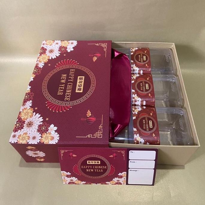 Kotak Hampers Imlek Premium Hard Box Isi 3 Toples Kue Kering Imlek CNY SS