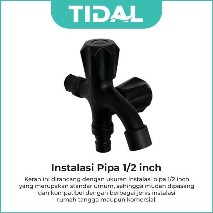Vivatamanul5 - Tidal Kran Cabang Tembok Hitam - Keran Tidal Td026 Premium