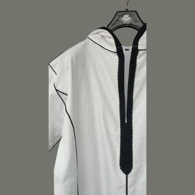 TERLARIS Djellaba.id Gamis Umroh Baju Muslim Jubah Sholat Hoodie Jalabah Kapucong Maroko Pria Flanne