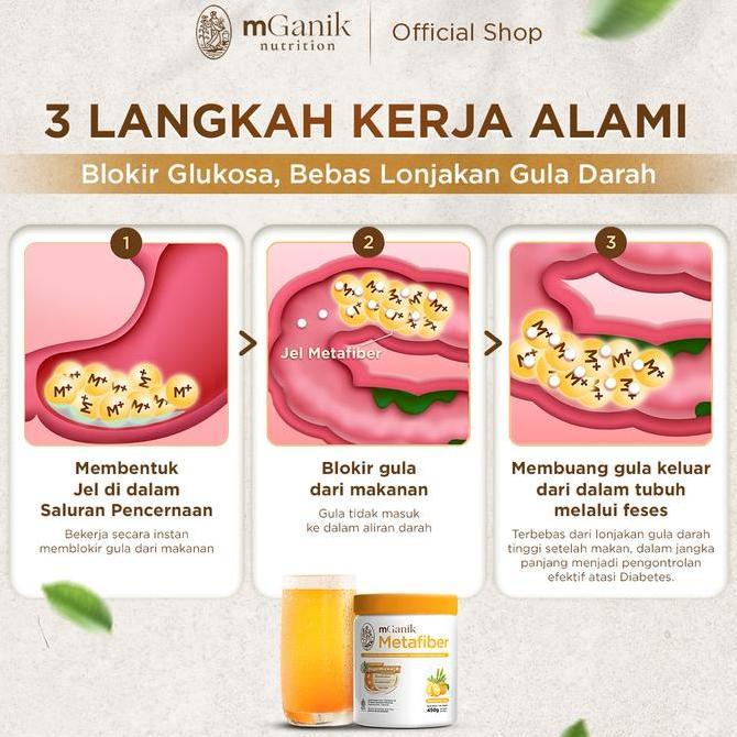 Vitbreak- Mganik Metafiber Yuzu 450Gr  + Mganik Metafiber 105Gr