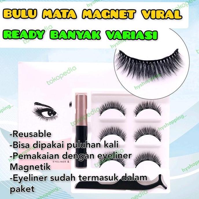 Eayea- Bulu Mata Magnet / Bulu Mata Natural / Bulu Mata Eyelash Magnetic