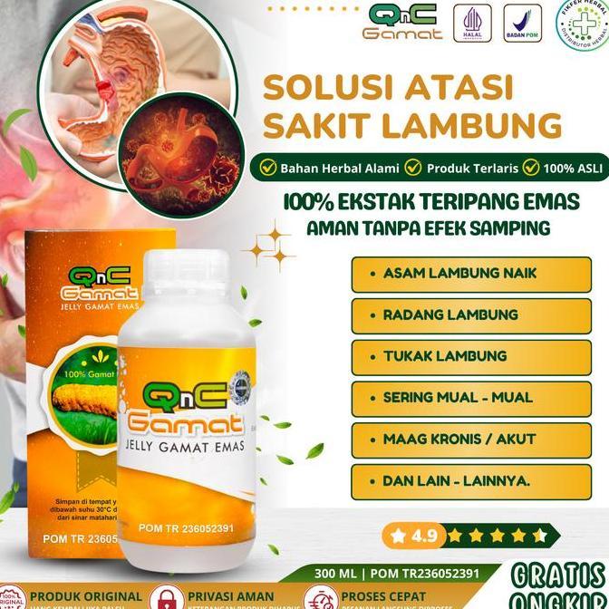 Grildd- Qnc Jelly Gamat - Solusi Asam Lambung Akut, Maag, Gangguan Pencernaan, Sakit Perut, Nyeri Ul