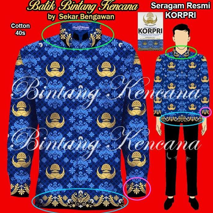 Seragam Korpri Kemeja Bintang Kencana Cotton 40s by Sekar Bengawan - Pria