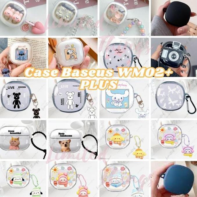 Whynot- Soft Case Silicon Kompatibel Untuk Baseus Wm 02+ Plus Wm02+ 02 Plus Case Character Bluetooth