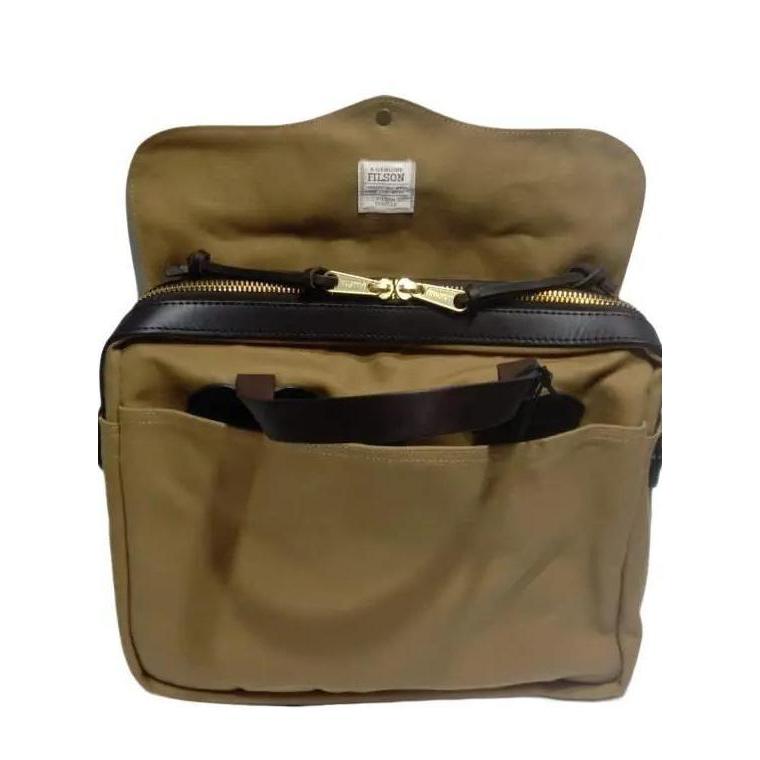 Filson Tas 11070256 - Rugged Twill Original Briefcase - Tas Bisnes Asli Buatan USA dengan Kualitas I