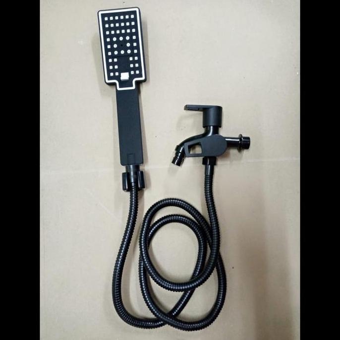 Paket Hand shower hitam Kran Minimaliskomplit shower