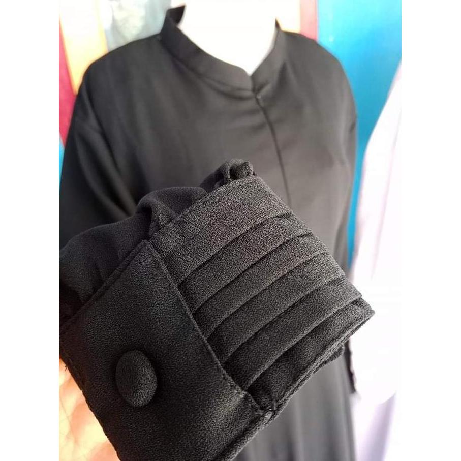 [Gamis Hermosa] Gamis polos hitam premium GAMIS HITAM POLOS/GAMIS WOLLYCREPE/GAMIS WOLLYCREPE PREMIU