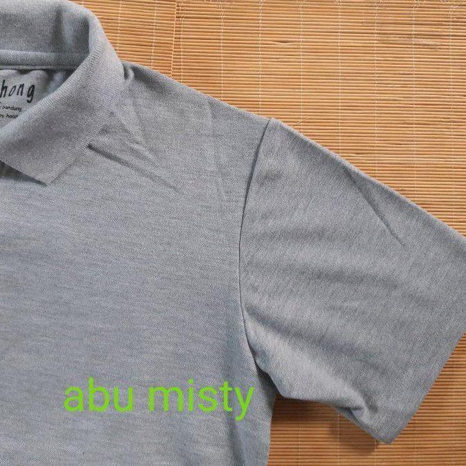Kaos polo shirt kaos berkerah premium lengan pendek warna hitam,abu misty, tosca,hitam misty,coklat 