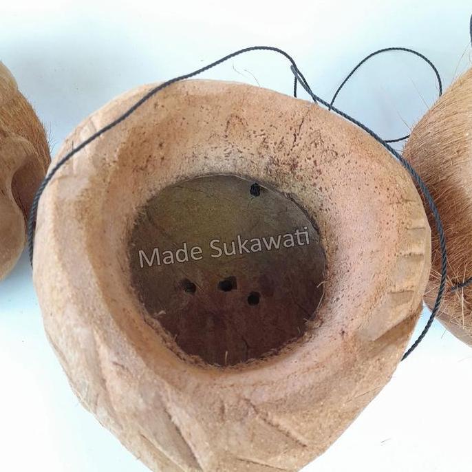 ~@~@~@~@] Kerajinan Pot bunga Bahan Batok serabut kelapa motif Bervariasi