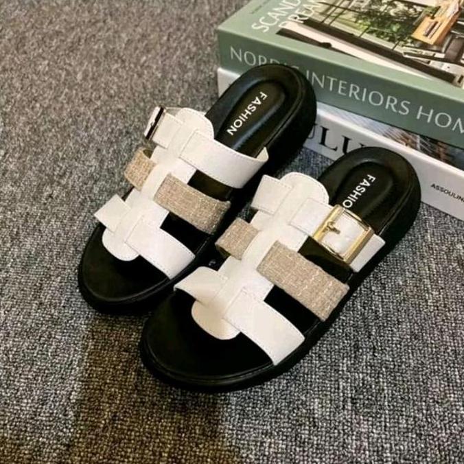 [CUCI GUDANG] / Sandal Slop Wanita Rajut Arabella Termurah Platform Sandal Wanita Slop Terbaru