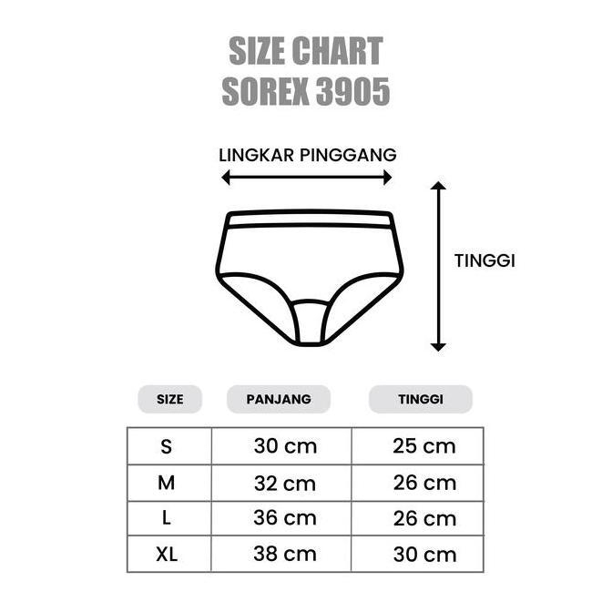DE88 - Sorex CD LK M 3905 ; 3906 | Celana Dalam Pria | Brief Boxer Trunk Sport | 1 pcs | BISA PILIH 
