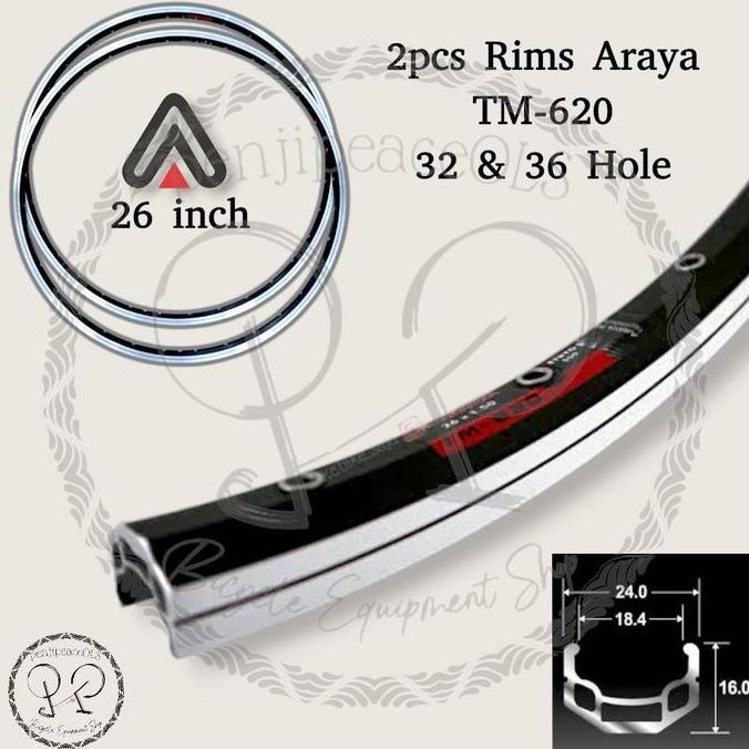 rims araya tm-620 26 inch 32 hole 36 hole velg sepeda araya 26" double wall