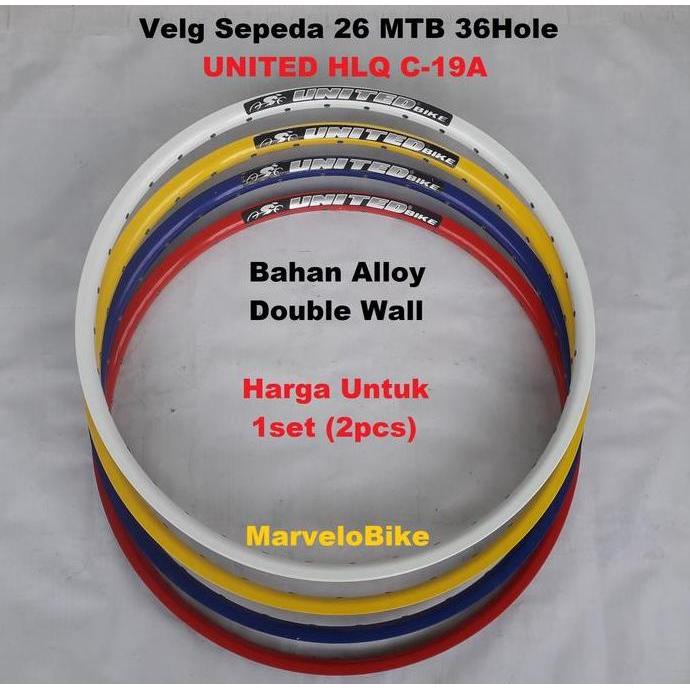 Rim Velg Sepeda 26 MTB United 32/36 Hole