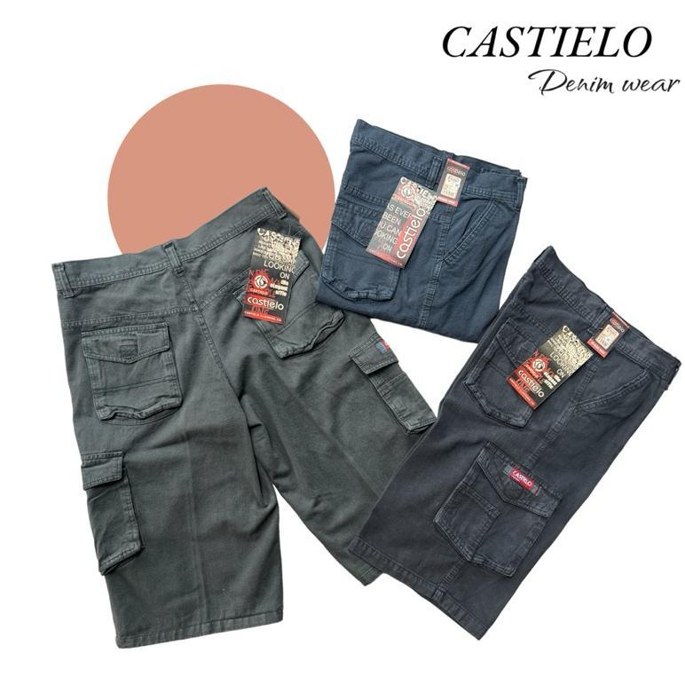 best seller celana cargo pria pendek bahan jeans model kempol gunung size 27-44 big size jumbo