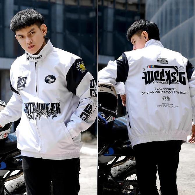 DS334 - Jaket Parasut Nascar - Jaket Racing Original Southweek - Jaket Motor Windbreaker