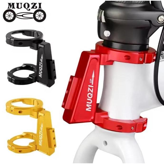 MUQZI Adaptor Braket untuk Front Block Sepeda Lipat CNC Alumunium alloy Dudukan Tas Depan Seli Foldi