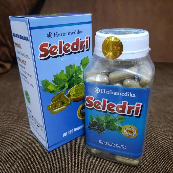 Sehatterusya- Kapsul Daun Seledri Herbamedika 120 Kapsul