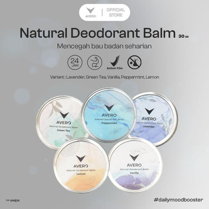 meydandani - avero solid deodorant 30g | deodorant alami untuk ketiak | tanpa alkohol, paraben & alu