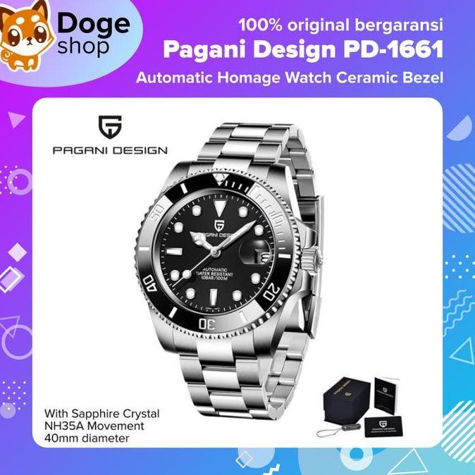 Pagani Design PD-1661 40mm Watch NH35 Automatic Japan Movement PD1661 Homage Jam Tangan Sapphire ter