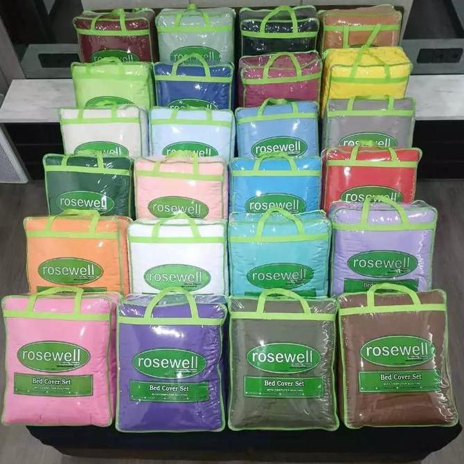 TERBARU - Bedcover Only Rosewell Polos 220x220 JUMBO - TANPA SPREI