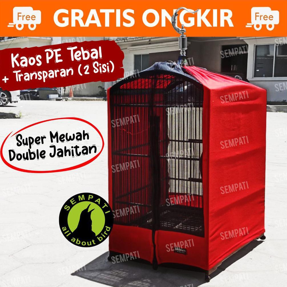 SEMPATI Krodong Kotak Sangkar Kandang Burung Kaos PE Semi Transparan Kerodong Krodong Sangkar Kotak 