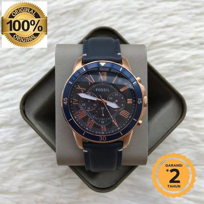 FS5237 Grant Chronograph Blue Dial Genuine Leather original terlaris