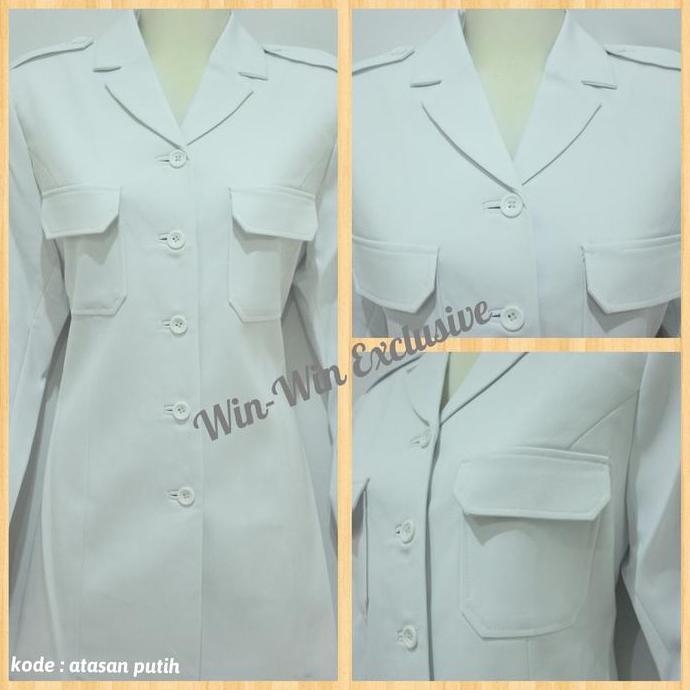 Seragam PNS Putih Wanita Kemeja PNS Putih