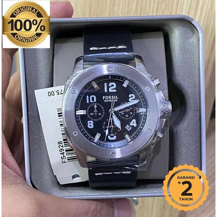 Fs4928 Black Dial leather strap 45mm original terlaris