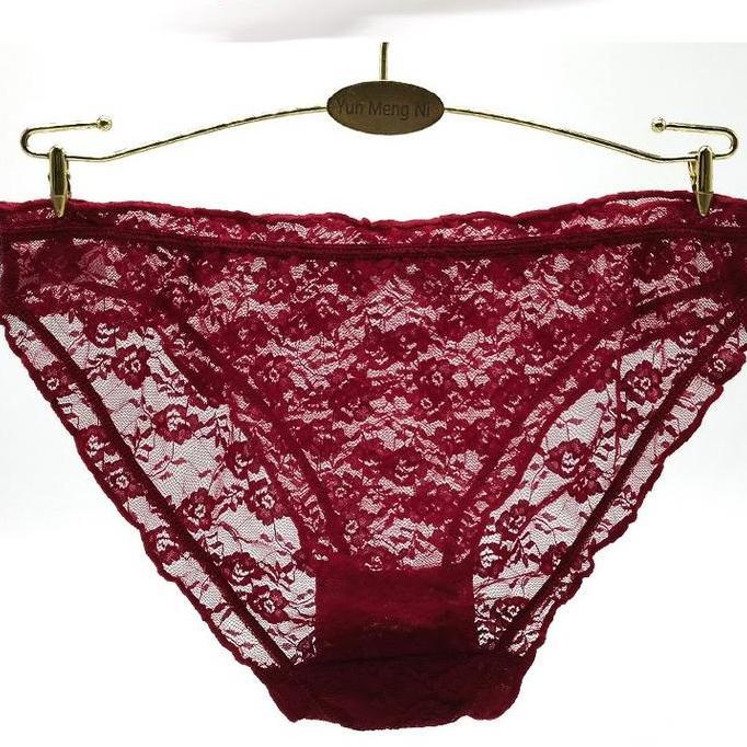 CELANA DALAM WANITA - CD WANITA Y PREMIUM IMPORT BAHAN 80% NYLON TRANSPARAN DEPAN BELAKANG RENDA #89