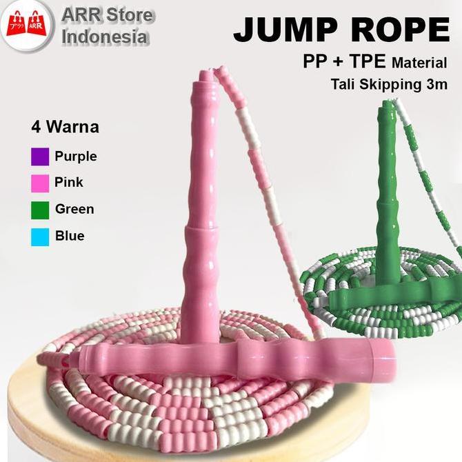 Promo Lompat Tali Skipping Rope Olahraga Beaded Elevate Jump Rope PP+TPE 3m Diskon