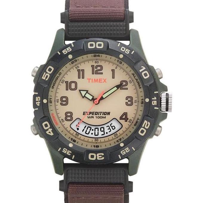 Timex T45181 Men's Expedition Combo Brown Watch Original terlaris