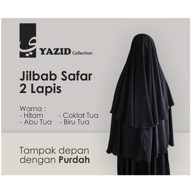 Jilbab safar khimar safar jilbab cadar resleting beurdah jetblack Syari