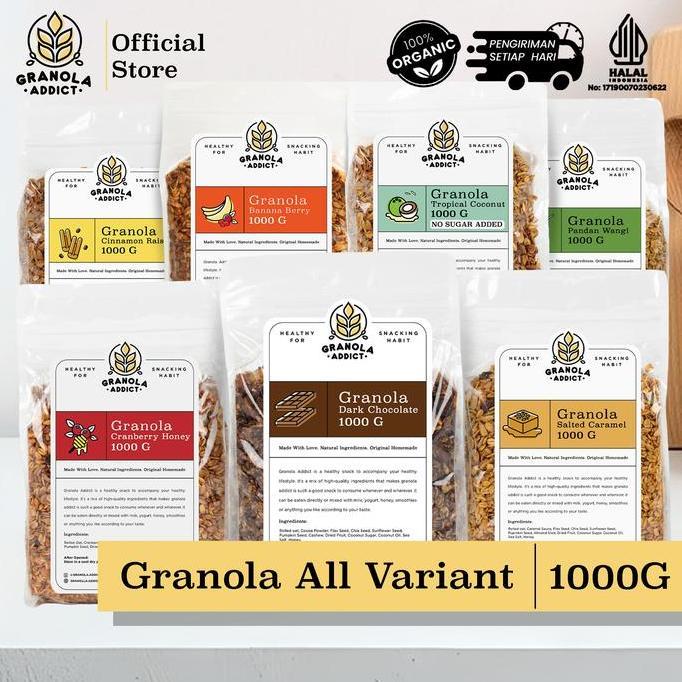 Kirimlangsungaja- Granola Addict - Granola 1000G (1Kg)