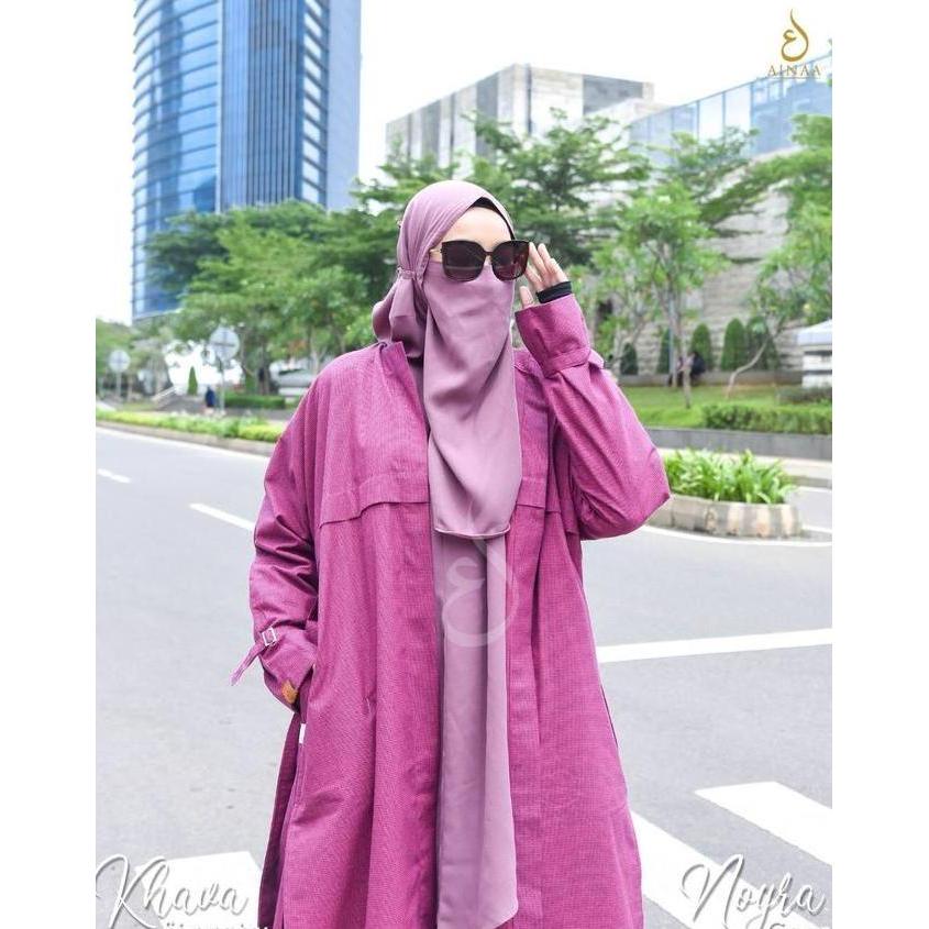 KHAVA OUTER BY AINAA - JAKET LONG OUTER HIJAB SYARI