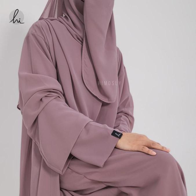 Zehra Abaya Set Pashmina by Himosly ceruti gamis Muslim Outer Abaya Lebaran Free Pasmina Abaya Umroh