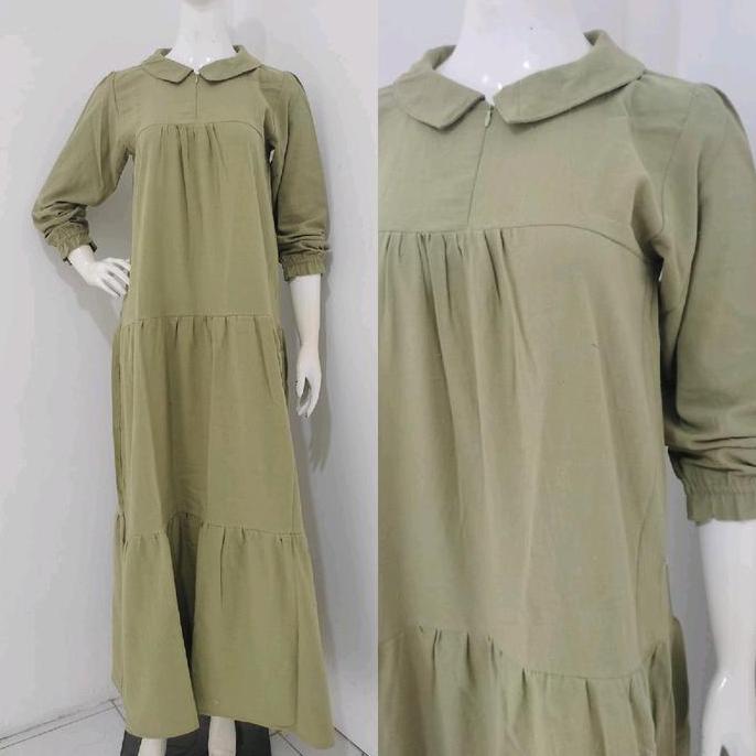 Gamis Allyzzia - Linen Polos
