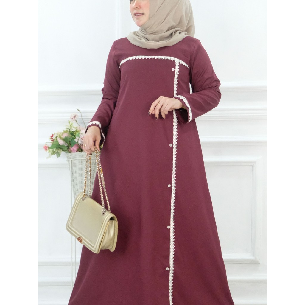 Baju Gamis wanita Dewasa Remaja Santriwati muslimah Kekinian Bahan Katun Toyobo Premium Jumbo A19