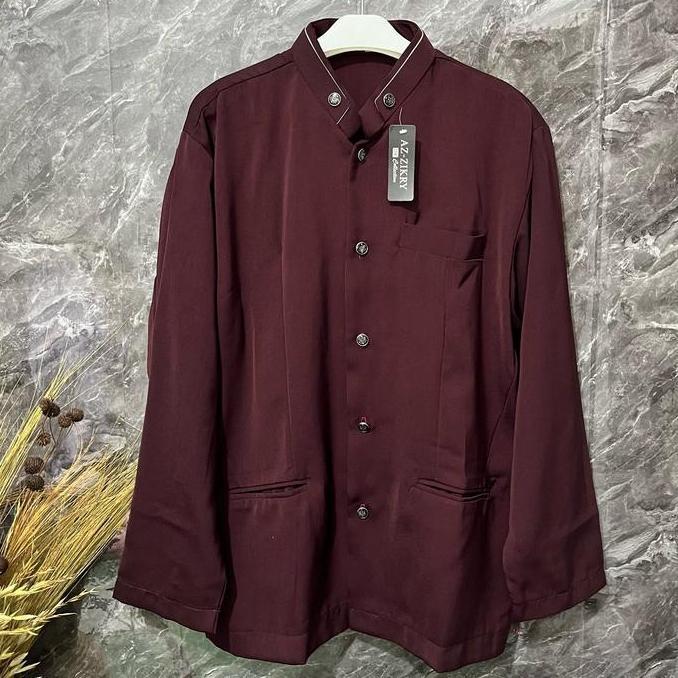 jasko jas koko Terbaru dan Ter elegan jasko Muslim Baju Pria Dewasa Panjang Motif Bordir Kain Nyaman