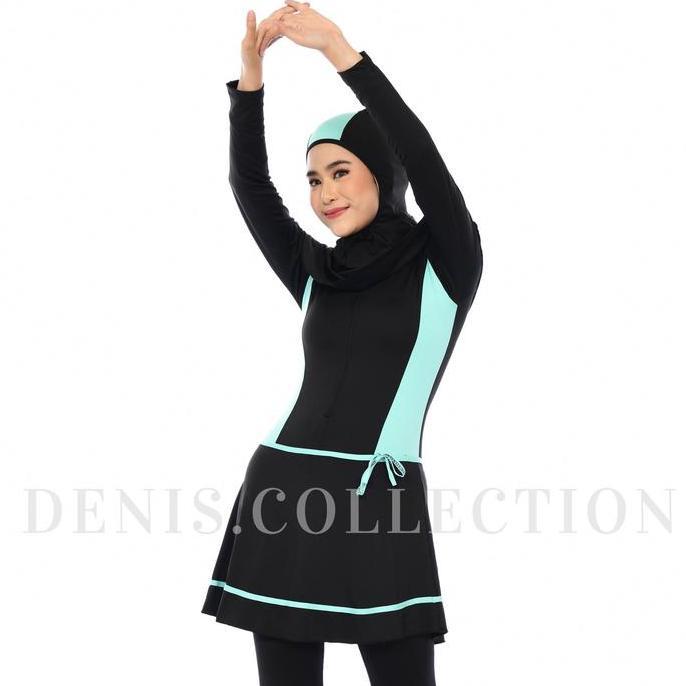 Denis Collection Baju Renang Wanita Muslimah Jumbo Muslim Panjang Dewasa Syari Remaja Bahan Nylon Sp