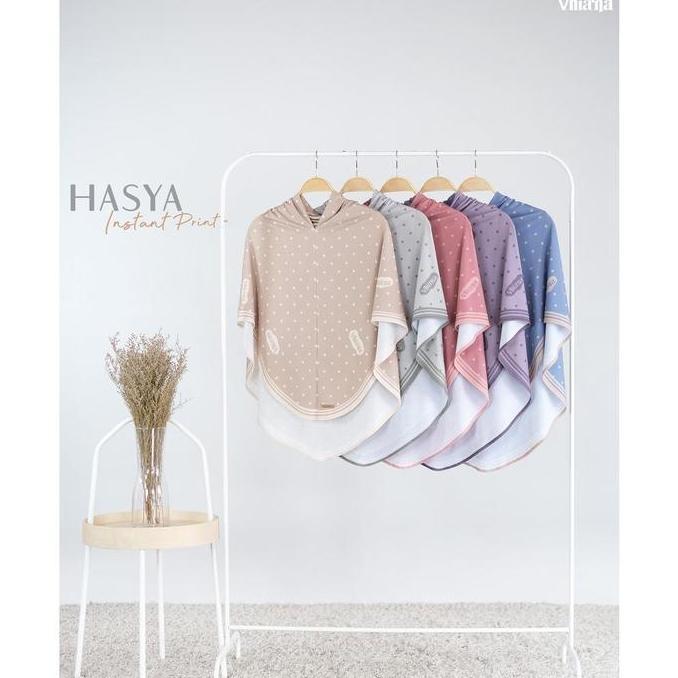 [VHIANA] Hasya bergo printing polkadot  by vhiana Jilbab Instan