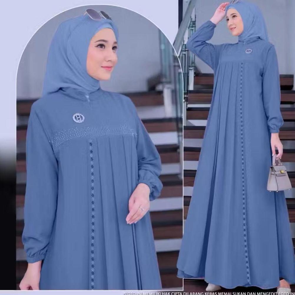CUCI GUDANG Anggun Dress Pakaian Viral 2026 Bahan CerutyBabyDoll Gamis Pesta Mewah Dres Kondangan Ga