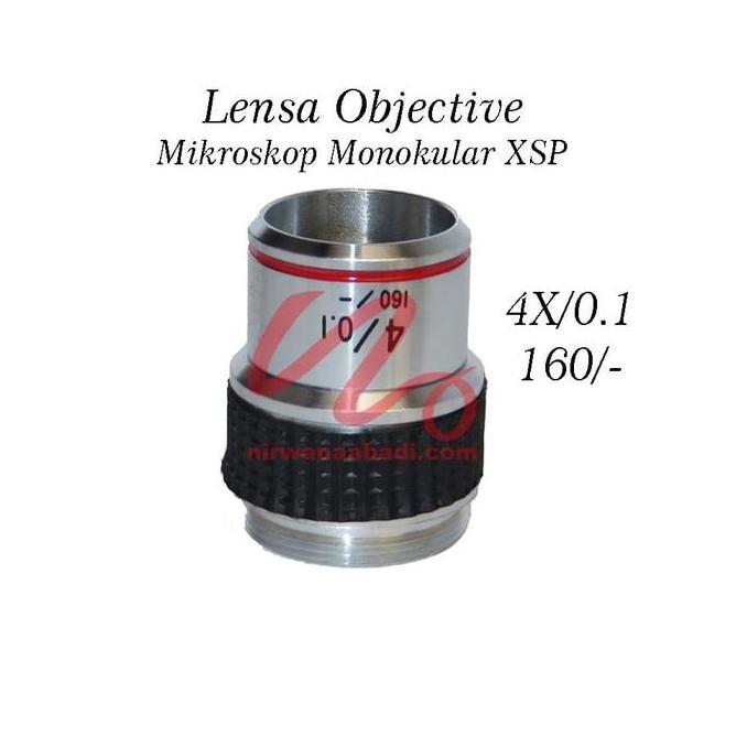 NEW Lensa Objective 4X Mikroskop Monokular